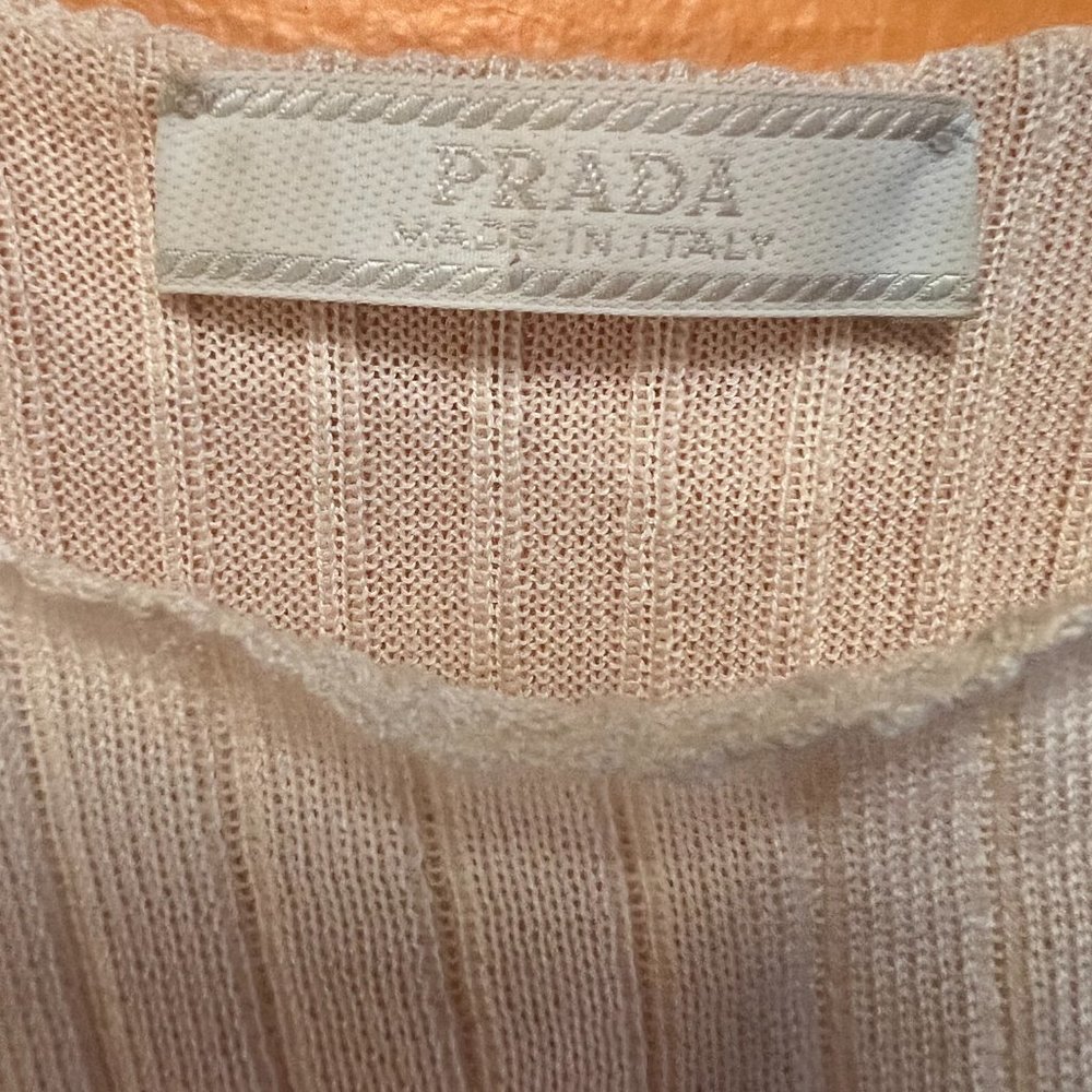Prada 70% Cashmere / 30% Silk Peach Tank Sz Small